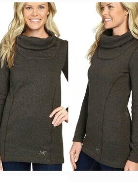 ARC'TERYX Desira Tunic Funnel Neck Fleece Green Medium Alpenex Long